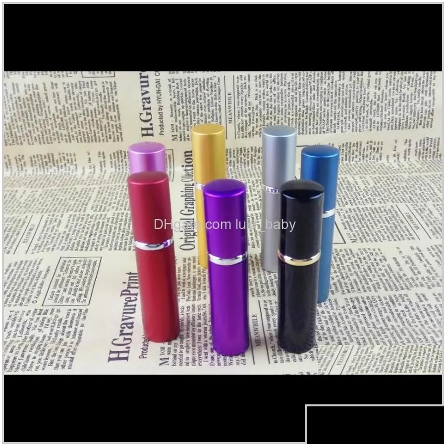 5Ml Mini Spray Portable Perfume Bottle 5Ml Aluminium Perfume Atomiser Atomizer Glass Travel Refillable Empty Cosmetic Container Nem3Z