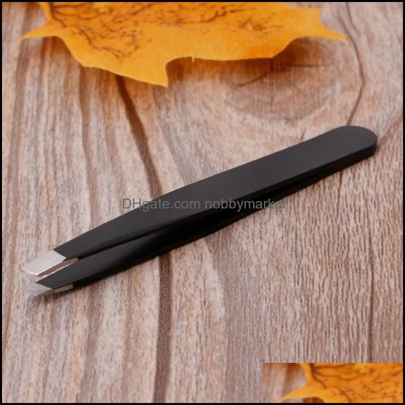 1pc Professional Eyebrow Tweezer Slant Tip Hair Removal Stainless Steel Makeup Tools Pro