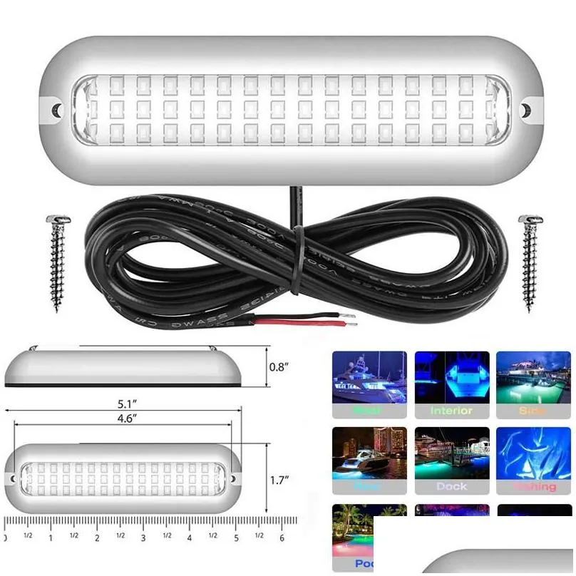 parts inch yacht underwater light 42 led navigation for boat stern anchor 10-30v marine sailing signal lightatv atv