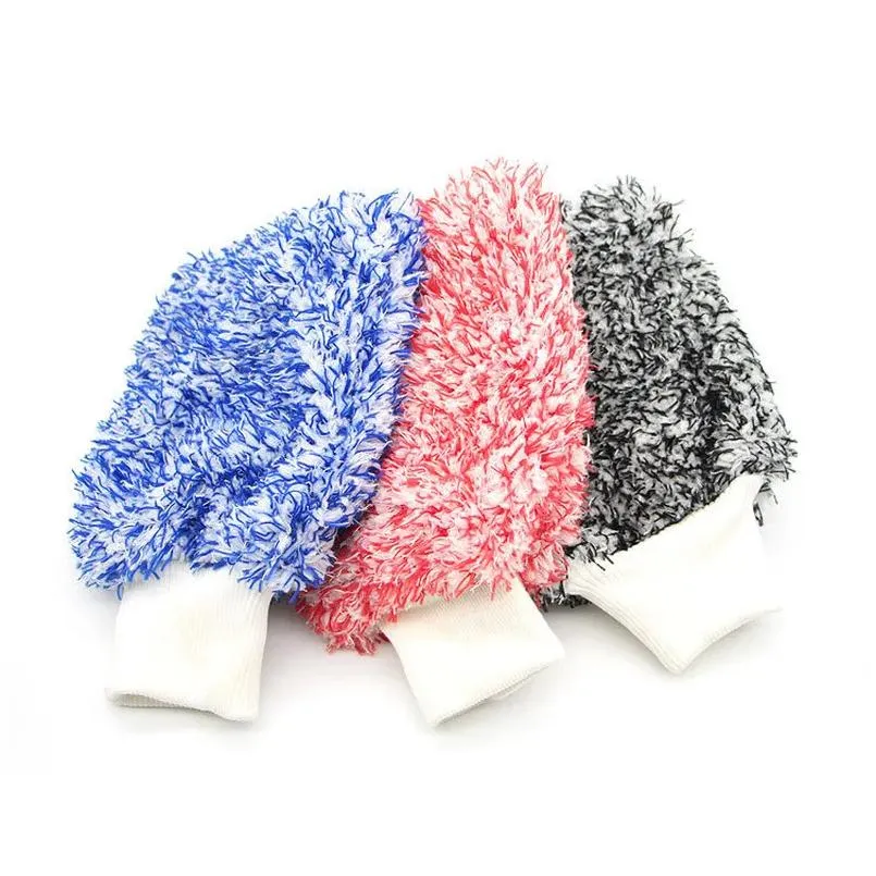 26x20cm car cleaning glove ultra soft mitt microfiber madness wash easy to dry auto detailing