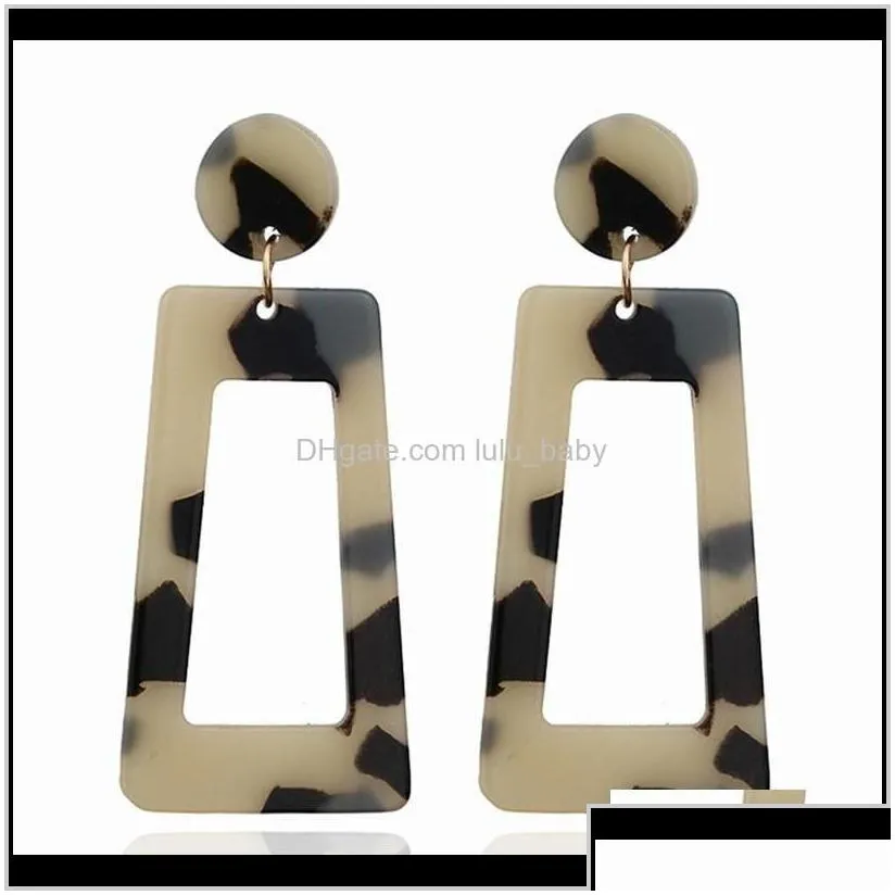 8 Styles Acrylic Drop Earrings For Lady Women Geometric Statement Hoop Stud Earring Trapezoid Ear Nails 5Ysxu Chandelier Azord