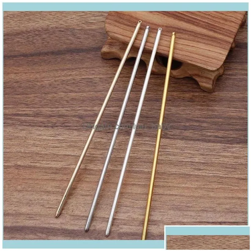 Wedding Jewelry50 Pcs 125Mm M Vintage Metal Hair Stick Base Setting 4 Colors Plated Hairpins Diy Aessories For Jewelry Making Drop