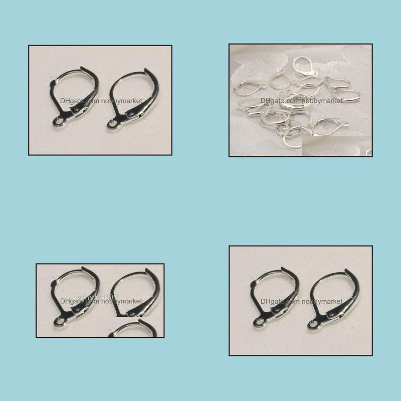 Free Shipping!! 200pcs/lot Nickel Free Silver Plated Lever back Earing finding 16x10mm/HOT Sale/HI-Q