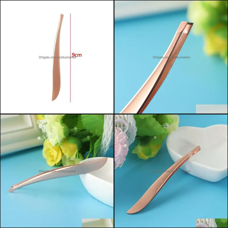 1 Pcs Professional Stainless Steel Hair Removal Eye Brow Eyebrow Tweezers Clip Pearl Gold Women Beauty Makeup Tools