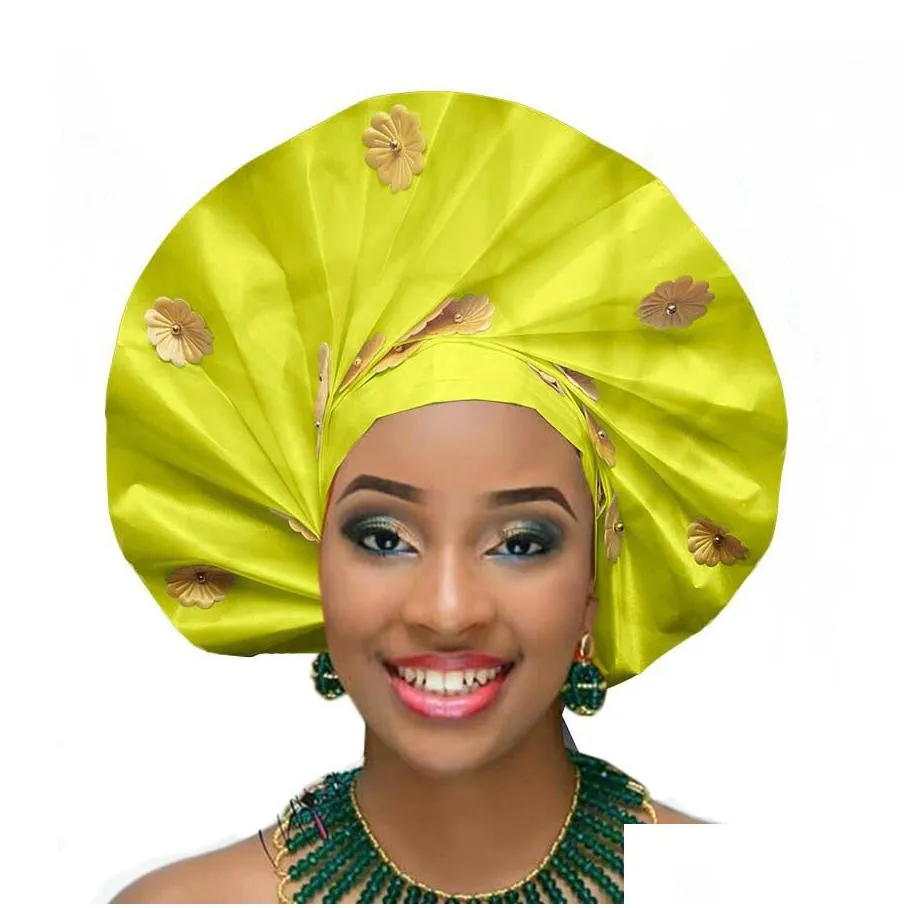 African sego headtie new turban aso oke gele fashion african headwraps