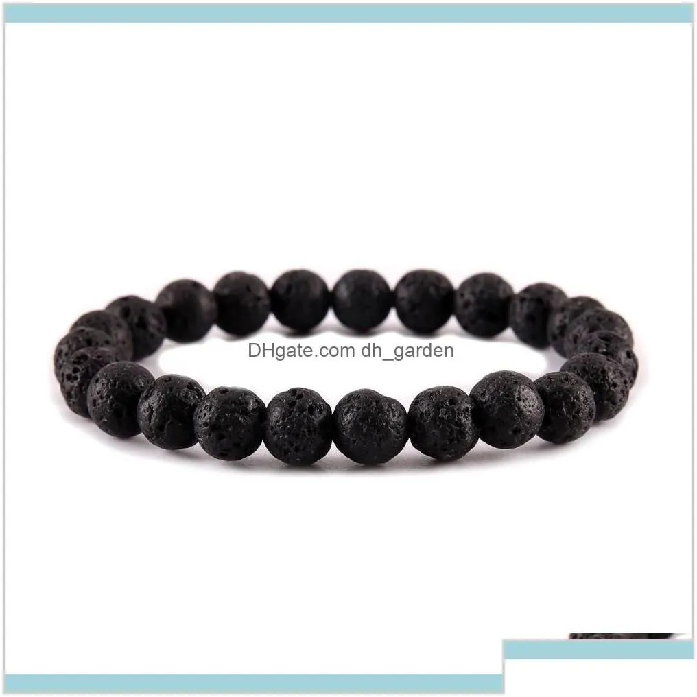 Beaded Strands 8Mm Natural Stone Beads Bracelet Crystal Amethyst Turquoise Tiger Eye Bracelets For Women Men Fashion Jewelry Will And