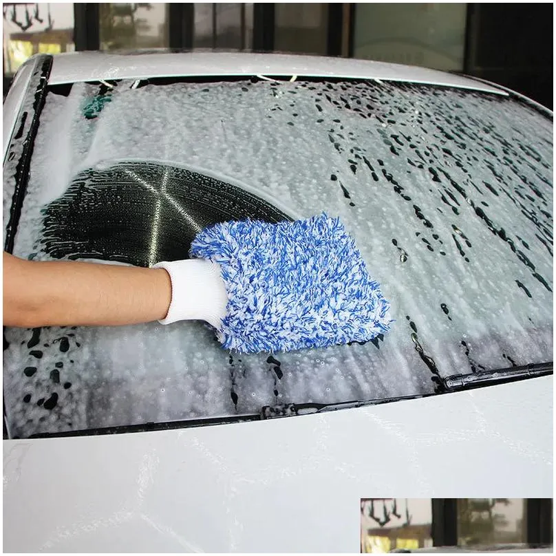 26x20cm car cleaning glove ultra soft mitt microfiber madness wash easy to dry auto detailing