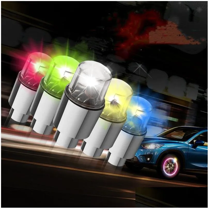 2/4pcs tire valves cap light for car motorcycle bicycle wheel tyre led colorful lamp cycling hub glowing bulb accessories