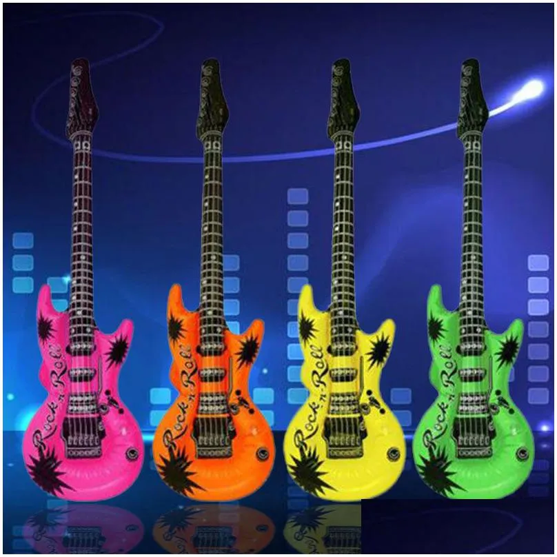 fashion 53cm inflatable guitar balloon party accessories inflatable decorative balloons toys children gift for kid party favors