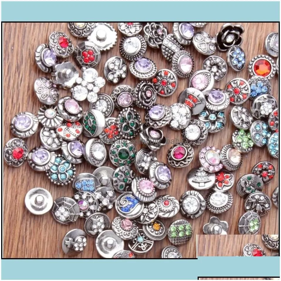 Charm Bracelets Jewelry 12Mm Snap Button Mixed Style Diy Interchangeable Chunk Buttons Fit Noosa Ginger Drop Delivery 2021 Dkhz4