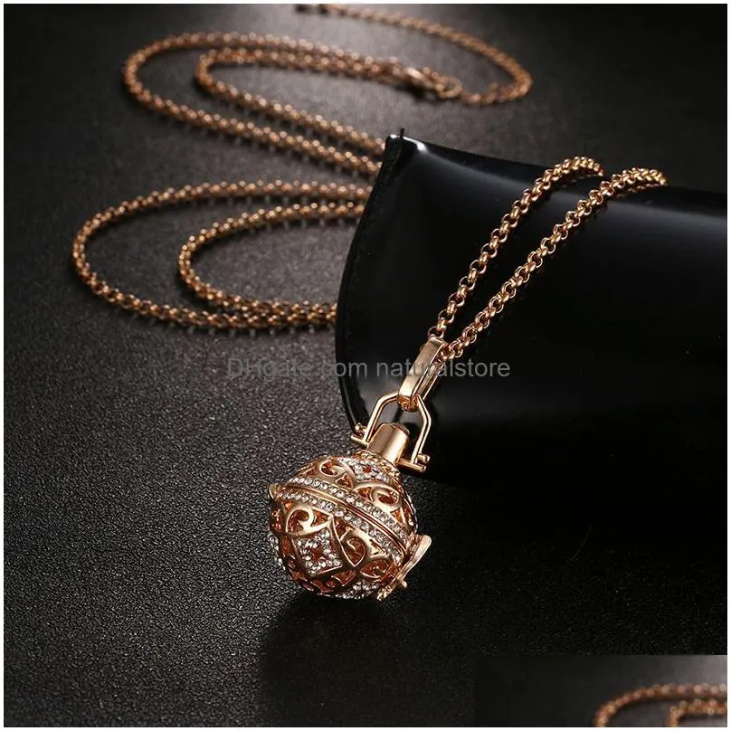 openable mexico chime music angel ball caller locket pendant necklaces vintage pregnancy necklace aromatherapy  oil diffuser