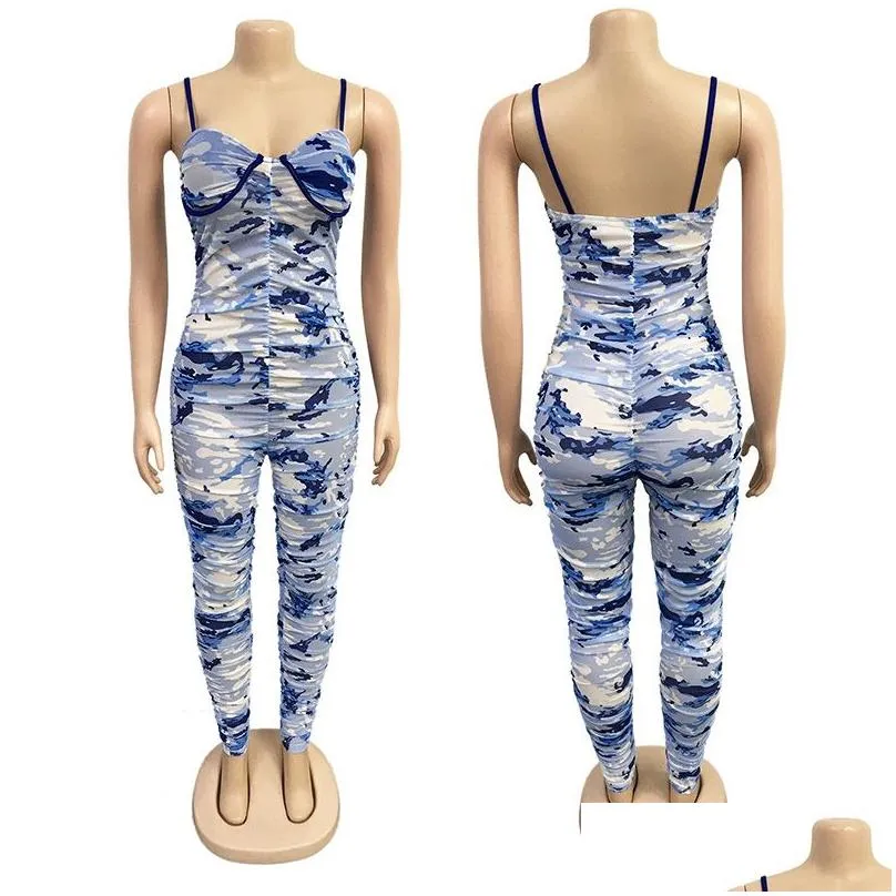 print sexy jumpsuit women clothes party long pants mesh bodycon bandage jumpsuit for women rompers summer overalls club outfits