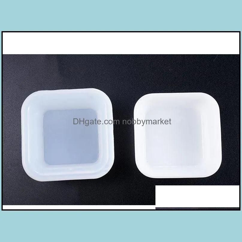 Heart Square Plate Silicone Mold Dish Mould For Jewelry Resin Handmade DIY Epoxy Resin Molds Mini Beads Container