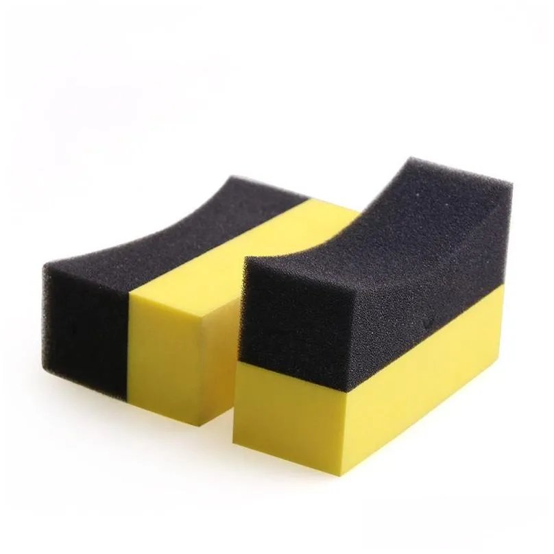 car professional wax foam polishing sponge car wash curved foam sponge eva cleaning tool auto care u-shape tyre tire brush