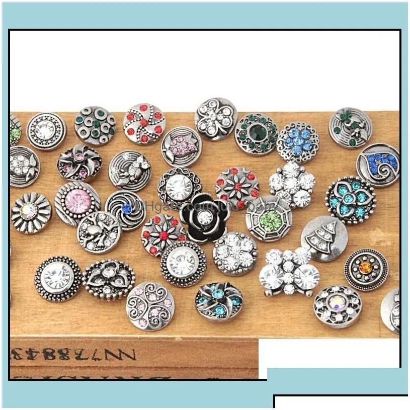 Charm Bracelets Jewelry 12Mm Snap Button Mixed Style Diy Interchangeable Chunk Buttons Fit Noosa Ginger Drop Delivery 2021 Dkhz4