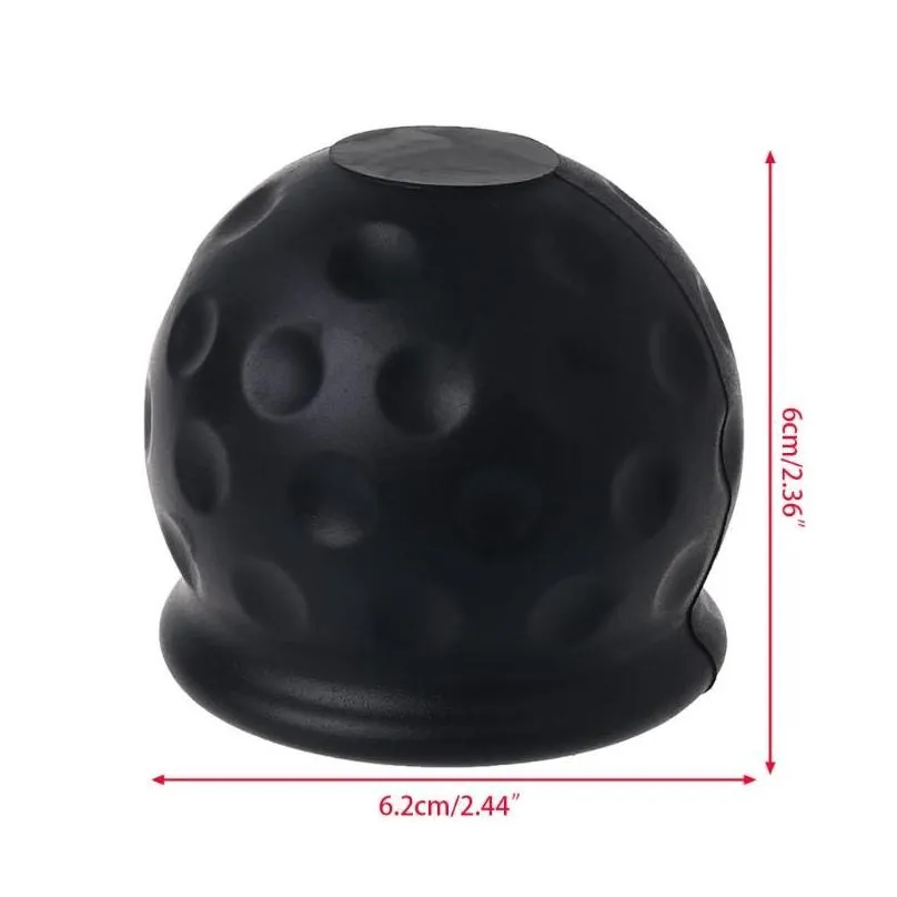 parts black color universal 50mm tow bar ball cover cap towing hitch caravan trailer protect couplings and accessories