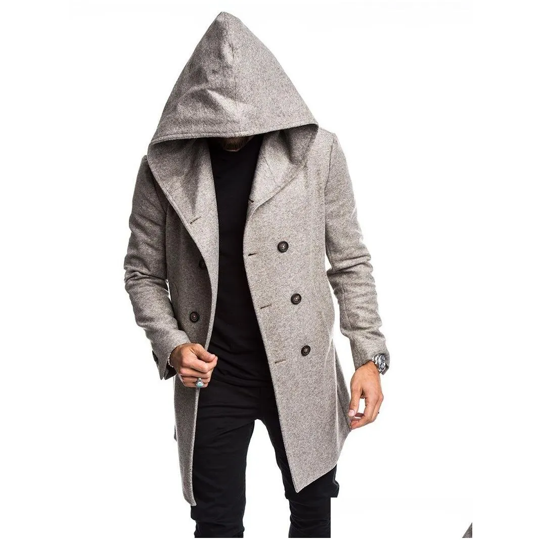 mens winter wool coat autumn mens long trench coat cotton casual woollen men overcoat mens coats and jackets asian s-3xl