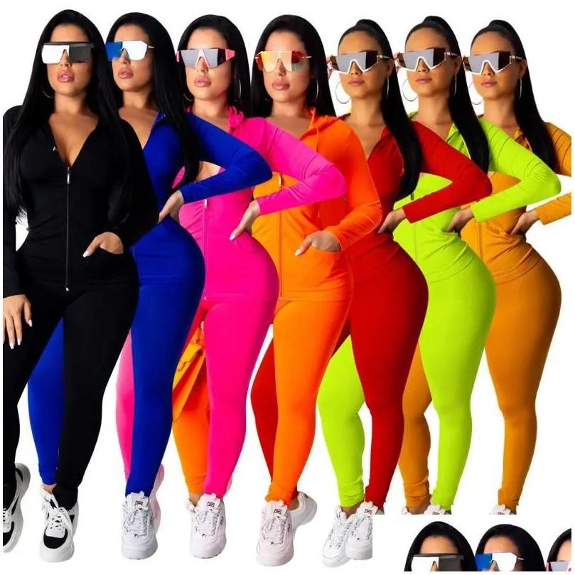 womens two piece set tracksuit women festival clothing fall winter topaddpant sweat suits neon 2 piece outfits matching sets