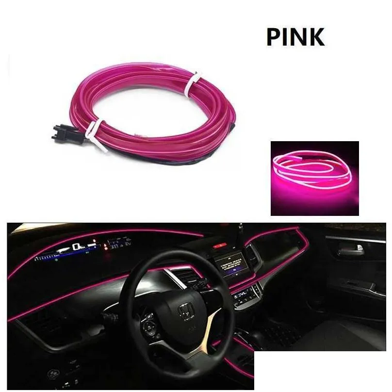  10m automobile atmosphere lamp car interior lighting led strip decoration garland wire rope tube line flexible neon light usb