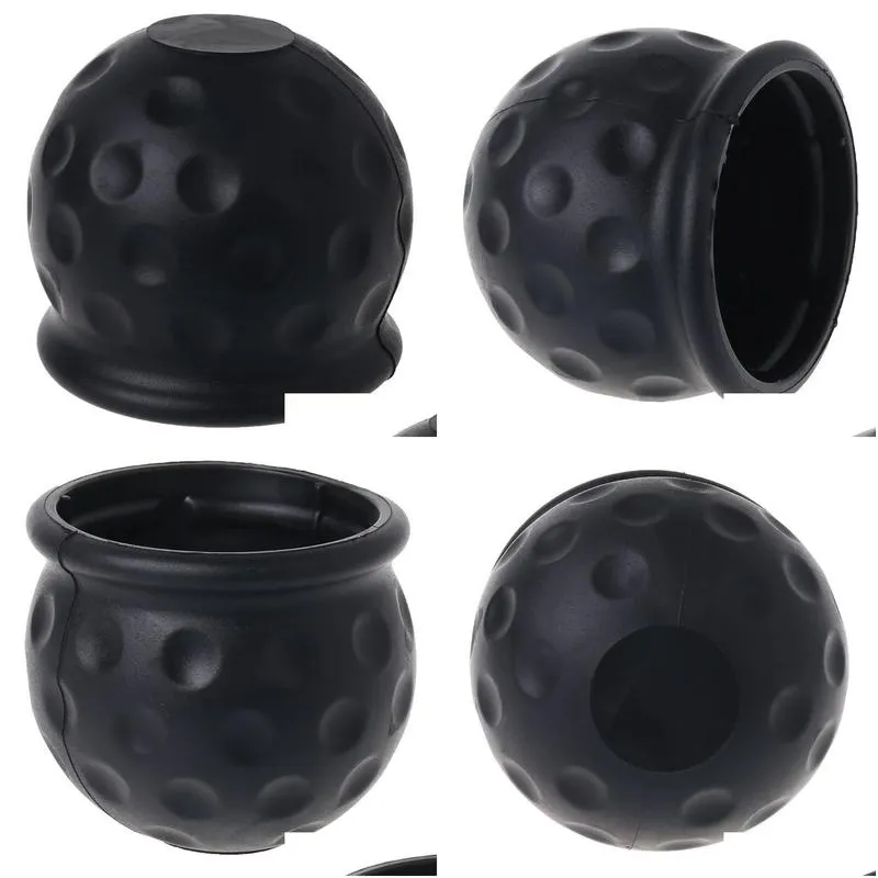 parts black color universal 50mm tow bar ball cover cap towing hitch caravan trailer protect couplings and accessories