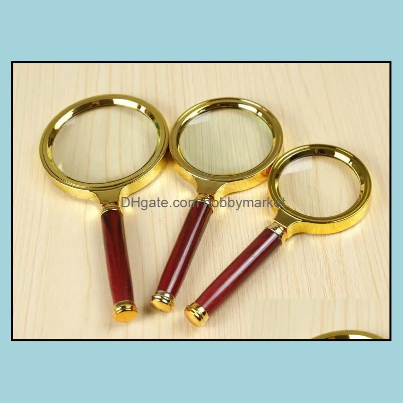 Hot style 80mm Handheld 10X Magnifier Magnifying Glass Loupe Lens For Easy Reading Jewelry Watch Repair Tool glitter2008