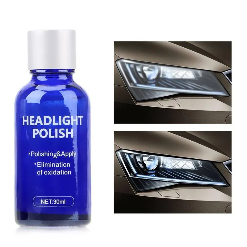 car care kit 30ml auto headlight repair tool restoration oxidation rearview glass liquid polish headlamp polishing anti-scratch coat