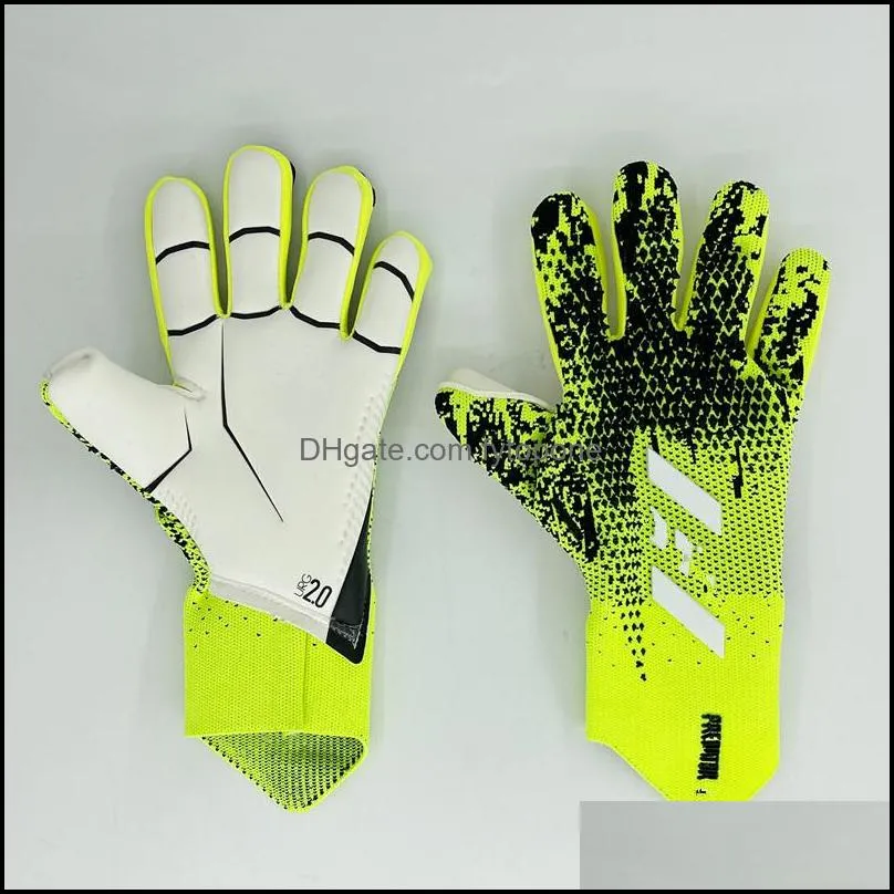 2022 goalkeeper gloves finger protection professional men football gloves adults kids thicker goalie soccer glove