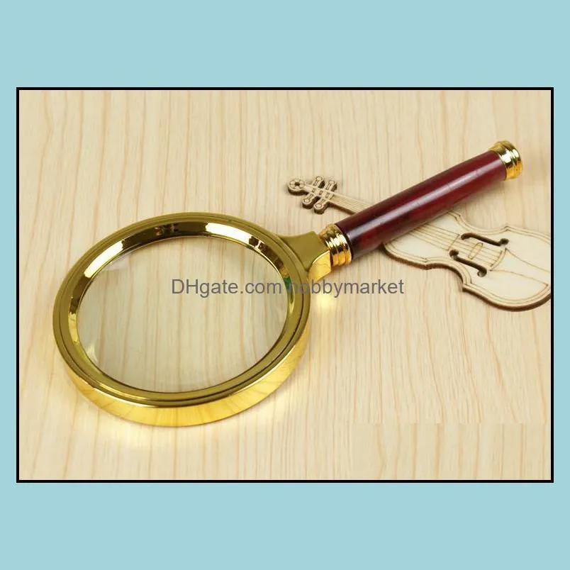 Hot style 80mm Handheld 10X Magnifier Magnifying Glass Loupe Lens For Easy Reading Jewelry Watch Repair Tool glitter2008