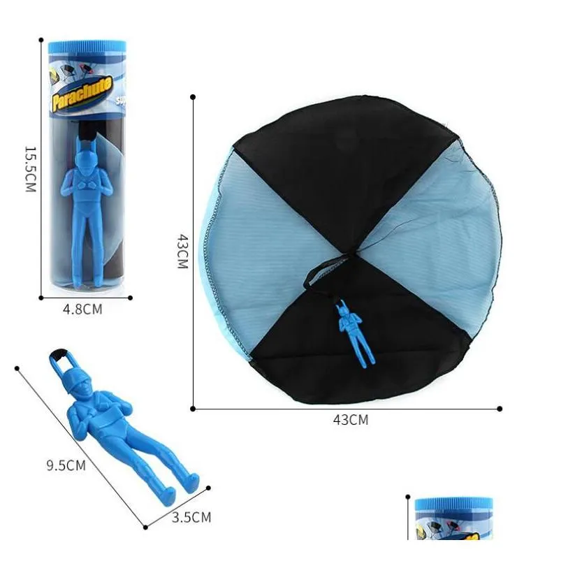 hand throwing kids mini play parachute toy soldier sports children`s educational toys outdoor random color pvc fashion gag toys