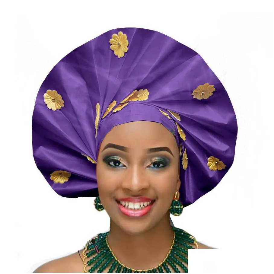 African sego headtie new turban aso oke gele fashion african headwraps