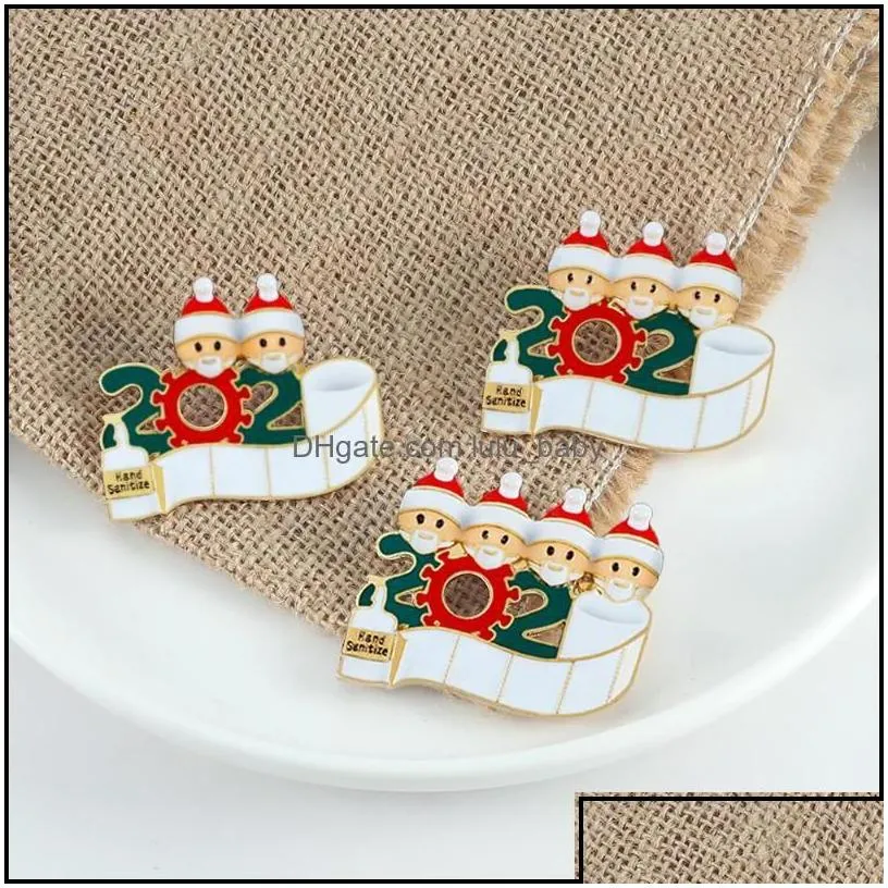 Pins Brooches Jewelry Merry Christmas Enamel Pins Cute Cartoon Santa Claus Badge Women Men Denim Lapel Festival Gift For Friends Kids