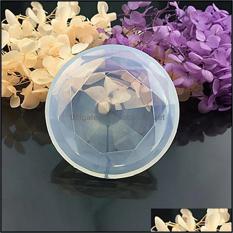 4Pc Diamond Transparent Dried Flower Decorative Uv Resin Liquid Silicone Molds For Making Jewelry Handcraft Pendant Tools