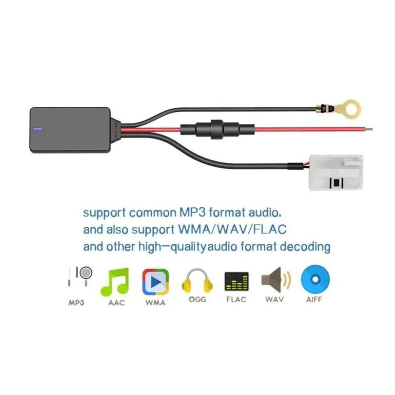 bluetooth car kit 12pin 12v adapter aux cable for w169 w245 w203 w209 w164 w221 hands wireless auto 4.0