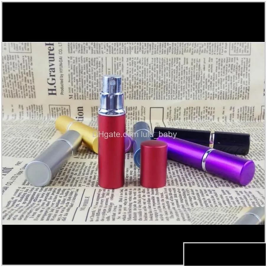 5Ml Mini Spray Portable Perfume Bottle 5Ml Aluminium Perfume Atomiser Atomizer Glass Travel Refillable Empty Cosmetic Container Nem3Z