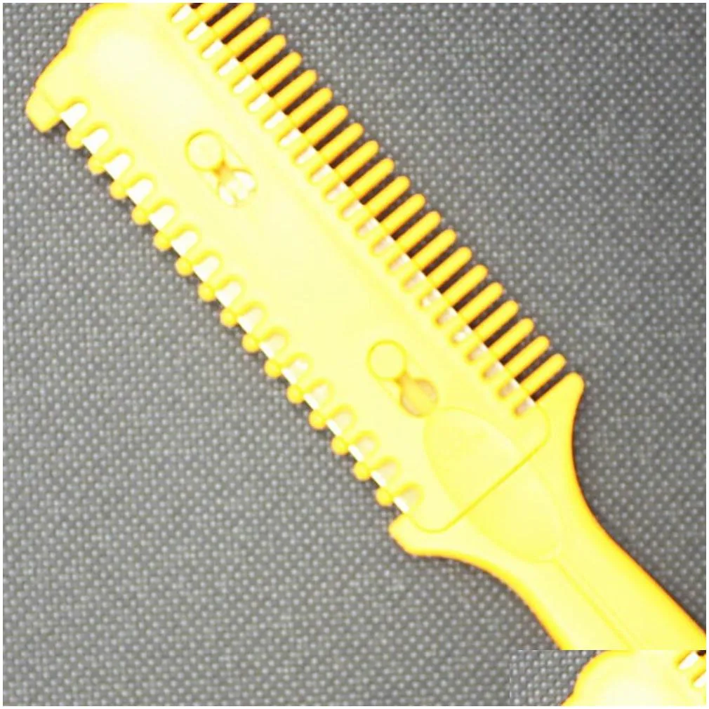 Wholesale- 1 Pc Barber Scissor Hair Cut Styling Razor Magic Blade Comb Hairdressing Tool Kit Hair Scissors