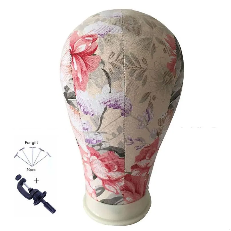 Cork Canvas Block Salon Professional Wigs Making Flower Mannequin Model Manikin Head Fashion Adjustable Metal Tripod Stand Holde