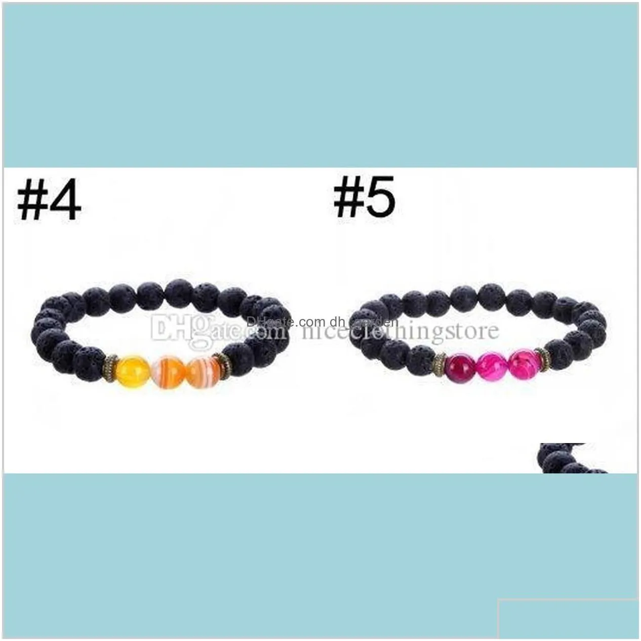 Women Mens Casual Charm Gifts Volcano Bracelets Fashion Volcanic Stone Jewelry Essential Oil Diffuser F0Zyn Beaded Strands 7Bndr