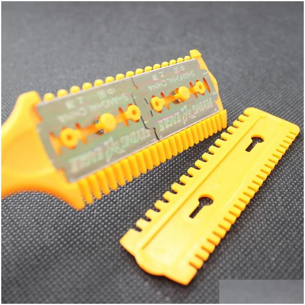 Wholesale- 1 Pc Barber Scissor Hair Cut Styling Razor Magic Blade Comb Hairdressing Tool Kit Hair Scissors