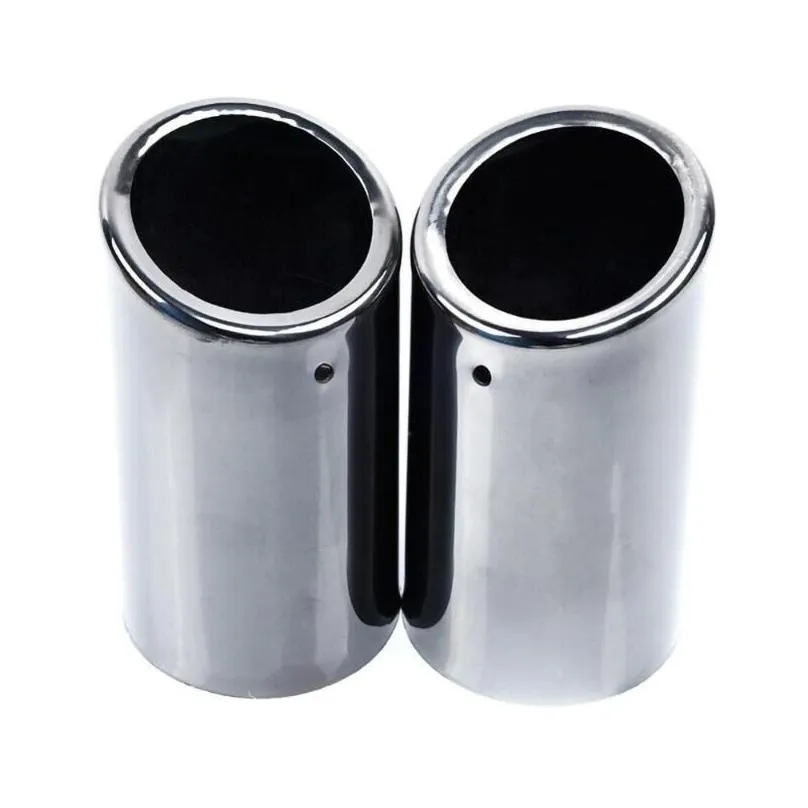 manifold parts 2pcs titanium black muffler exhaust tail pipe tip for e90 e92 325 325i 328i