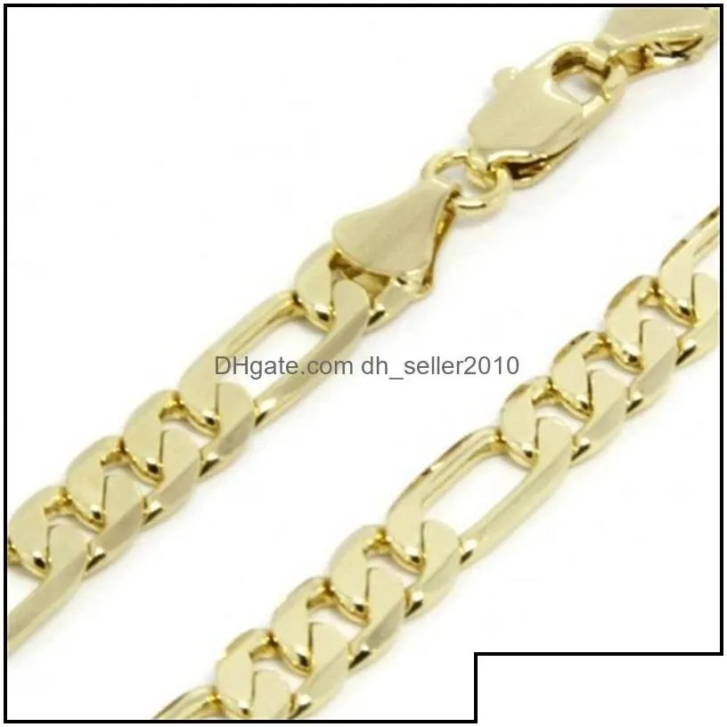 Chains 14K Yellow Real Solid Gold 8Mm Italian Link Chain Necklace 24 Inches Drop Delivery 2022 Jewelry Necklaces Pendants Dhh14