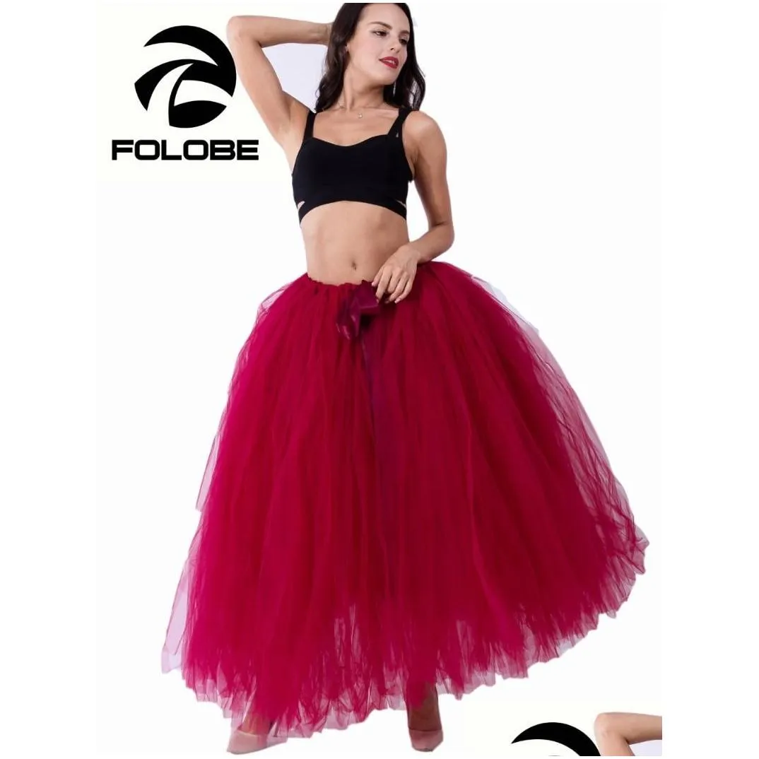 skirts handmade stock wine red pleated maxi tulle womens elegant big swing long high waist adult tutu skirtskirtsskirts