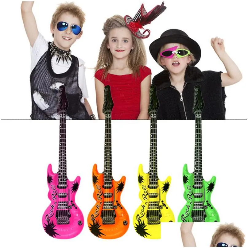 fashion 53cm inflatable guitar balloon party accessories inflatable decorative balloons toys children gift for kid party favors