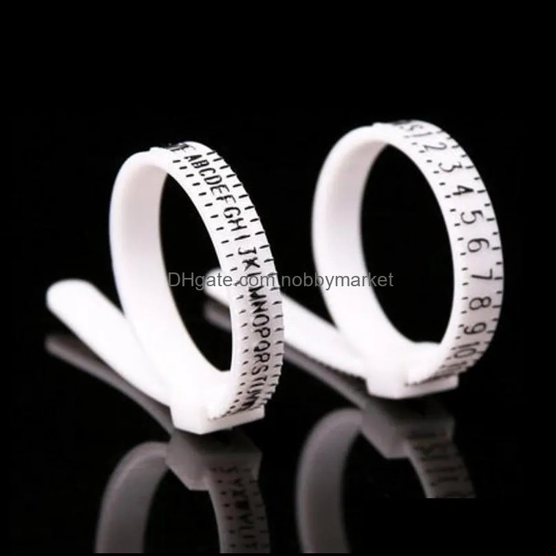 US UK Ring Ruler Britain And America White Rings Hand Size Measure Circle Finger Circumference Screening Tool 0 79cq J2