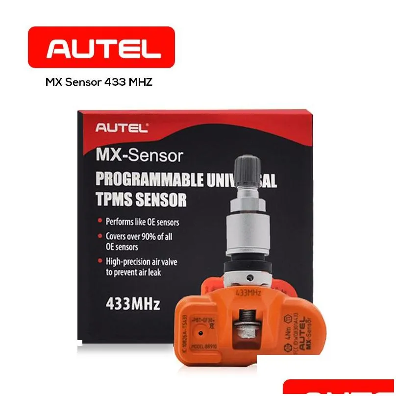 autel tpms sensor 2 in 1 433 315 mhz mx-sensor universal auto clamp-in oe-level programmable sensor tire pressure monitoring