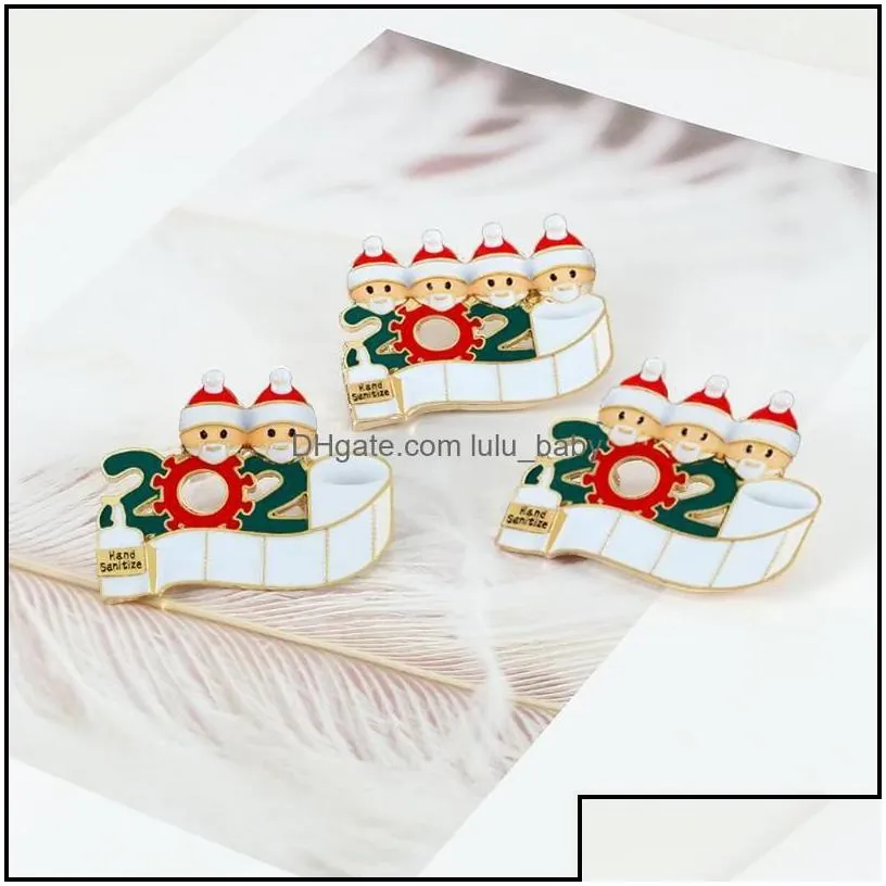 Pins Brooches Jewelry Merry Christmas Enamel Pins Cute Cartoon Santa Claus Badge Women Men Denim Lapel Festival Gift For Friends Kids