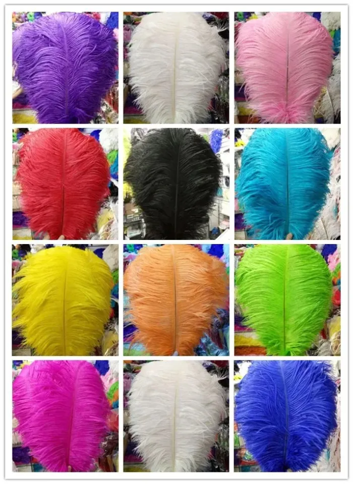Wholesale!a 20-22 inch/50-55 cm Ostrich Feather Plume for Wedding Centerpieces table decoration 10 kinds of color can choose