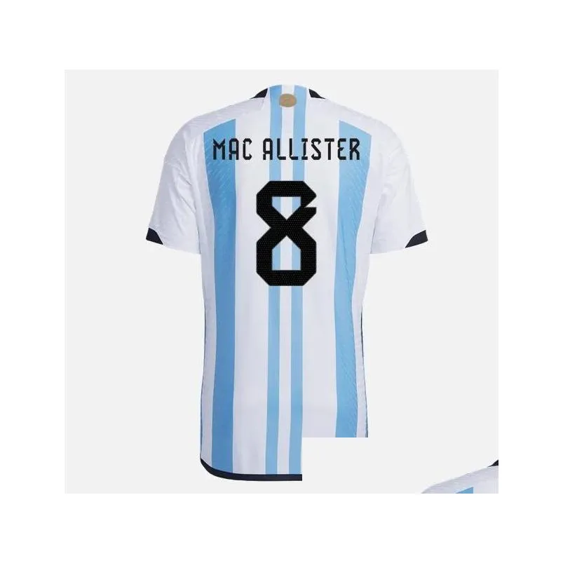 2022 2023 3 stars argentina soccer jerseys 22 23 dybala di maria martinez de paul maradona fernandez kids kit men women football shirt fans player