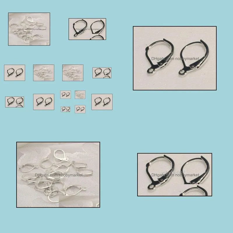 Free Shipping!! 200pcs/lot Nickel Free Silver Plated Lever back Earing finding 16x10mm/HOT Sale/HI-Q