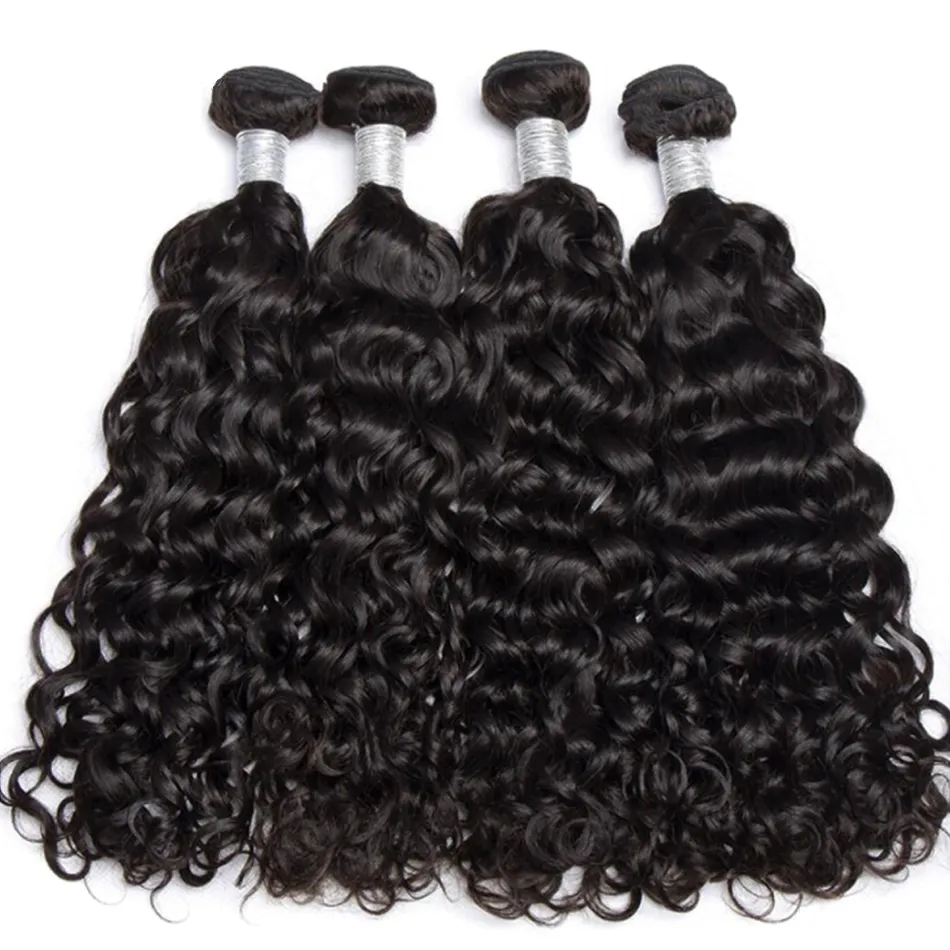 12A Brazilian Water Wave Bundles 100% Unprocessed Virgin Human Hair Extensions Remy Deep Wave Curly Hair Bundles Long Wholesale