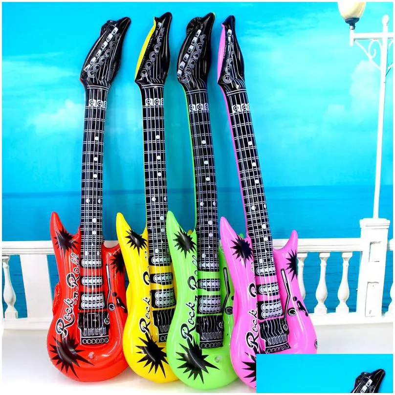 fashion 53cm inflatable guitar balloon party accessories inflatable decorative balloons toys children gift for kid party favors